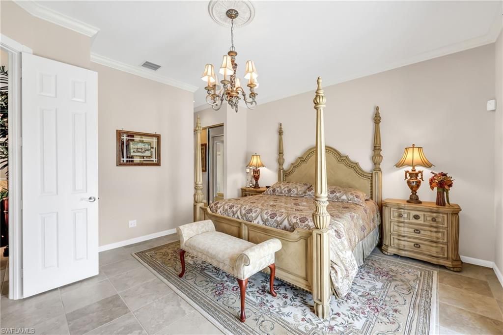 Bedroom, Chandelier, Interior
