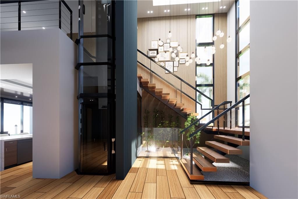 Interior, Pendant Lights, Recessed Lighting, Wood Texture Flooring