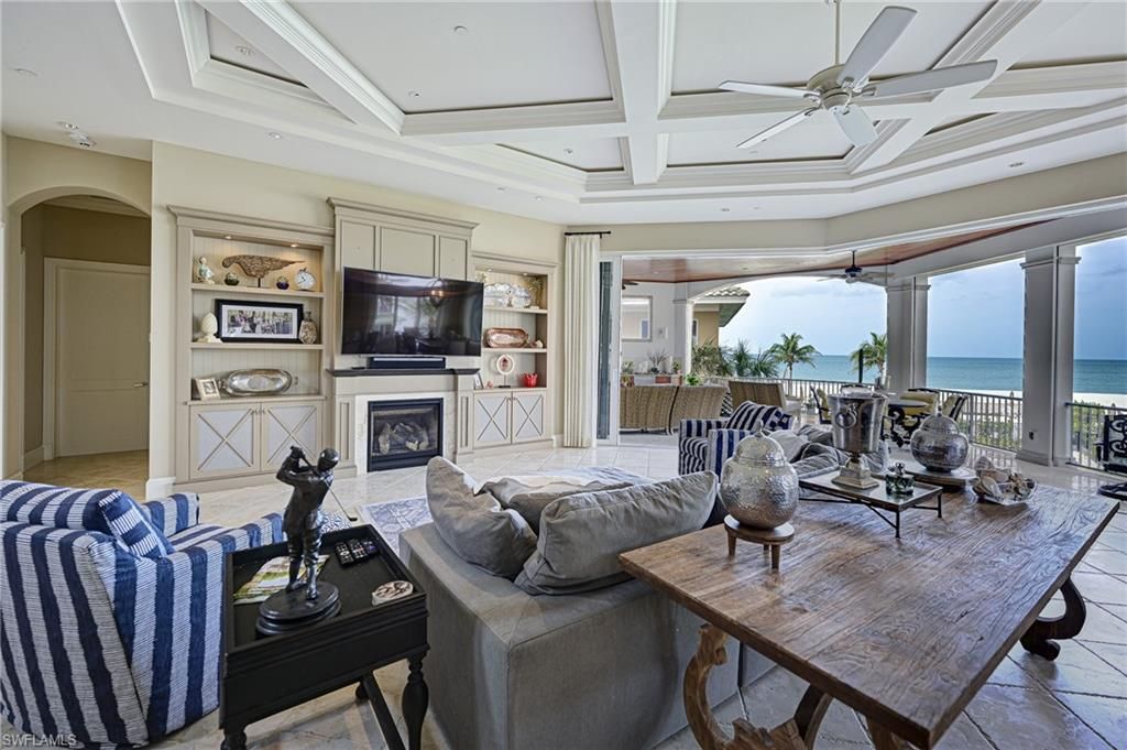 Fireplace, Interior, Living room, Recessed Lighting, Water