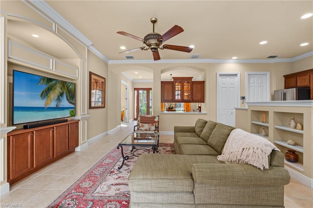 Interior, Living room, Recessed Lighting