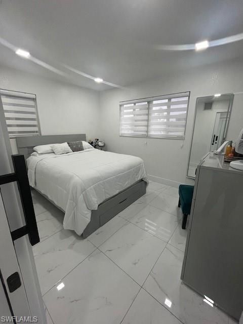 Bedroom, Interior, Marble, Recessed Lighting