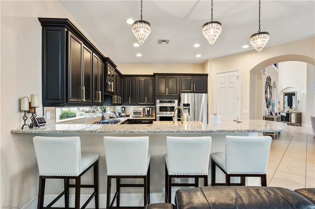 Interior, Kitchen, Pendant Lights, Recessed Lighting, Stainless Steel Appliances