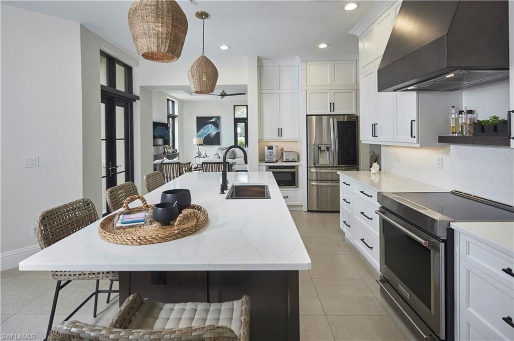 Interior, Kitchen, Pendant Lights, Recessed Lighting, Stainless Steel Appliances