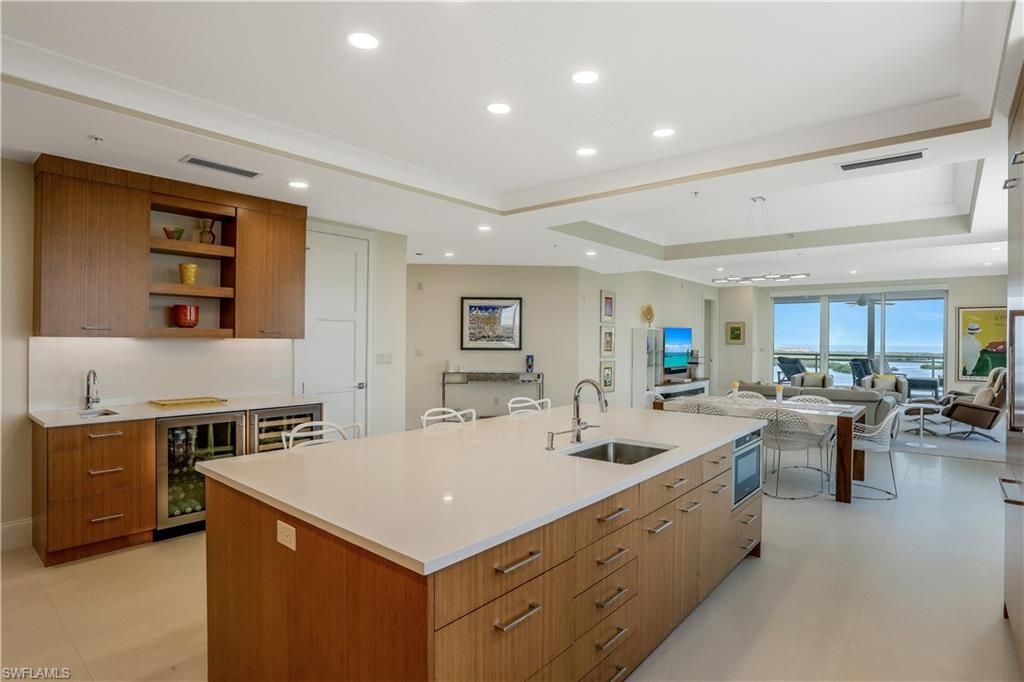 Dining room, Interior, Kitchen, Living room, Recessed Lighting, Stainless Steel Appliances, Water