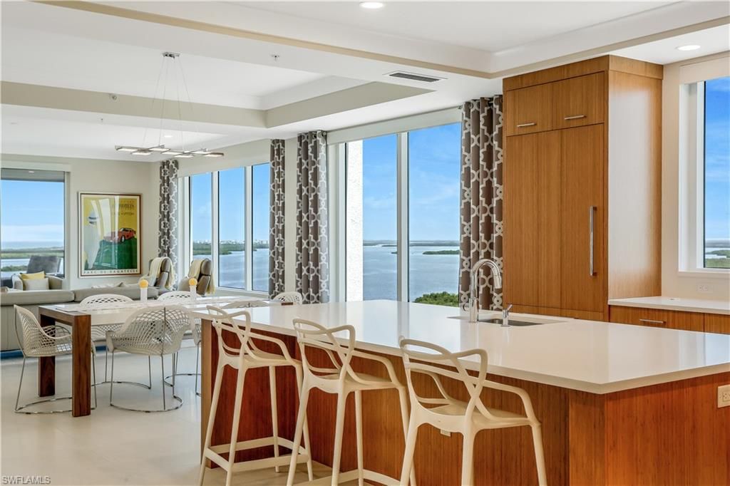 Dining room, Interior, Kitchen, Living room, Pendant Lights, Recessed Lighting, Water