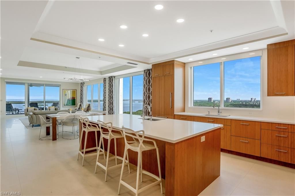 Dining room, Interior, Kitchen, Living room, Pendant Lights, Recessed Lighting, Water