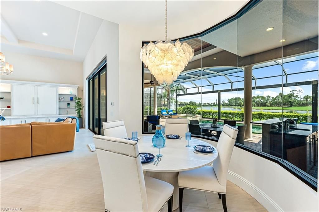 Chandelier, Dining room, Glass Ceilings, Interior, Living room, Recessed Lighting, Sun Room