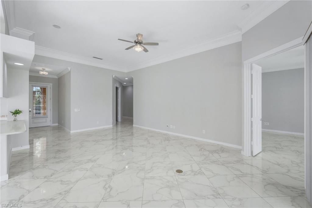 Empty room, Interior, Marble, Recessed Lighting