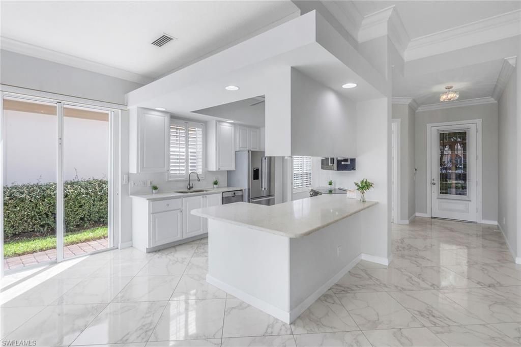 Interior, Kitchen, Marble, Recessed Lighting