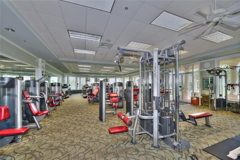 Fitness Equipment, Gym, Interior, Recessed Lighting