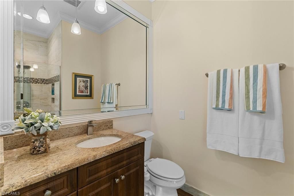 Bathroom, Glass Shower, Interior, Pendant Lights