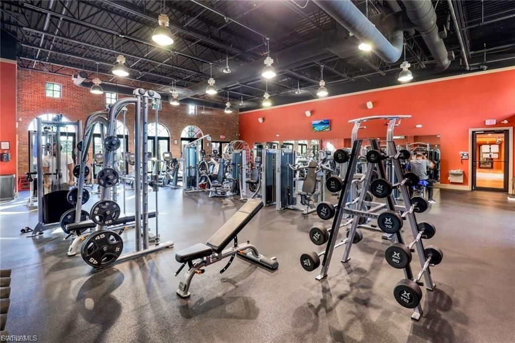 Fitness Equipment, Gym, Interior, Recessed Lighting
