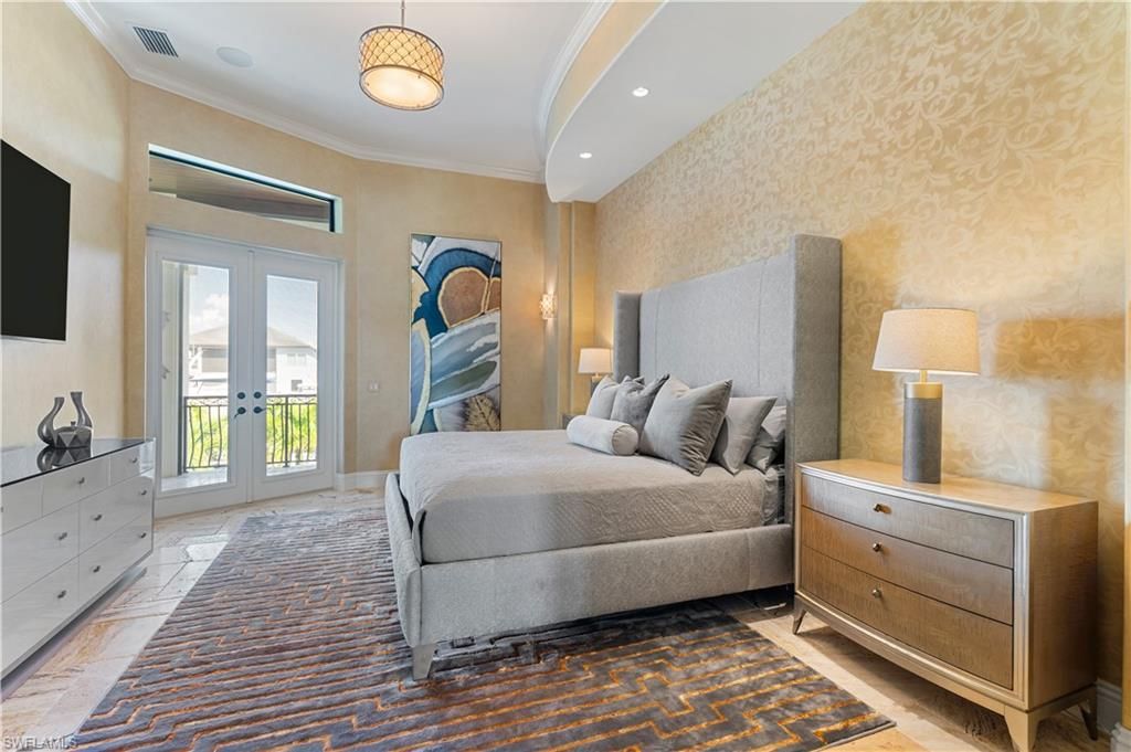 Bedroom, Interior, Pendant Lights, Recessed Lighting