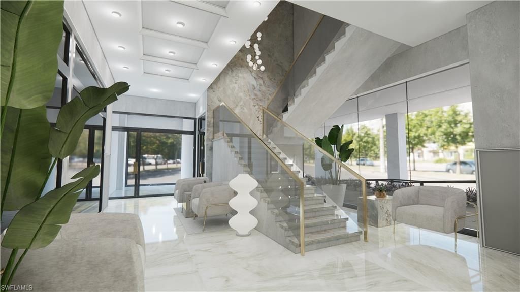 Interior, Marble, Recessed Lighting