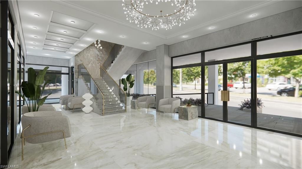 Interior, Marble, Recessed Lighting