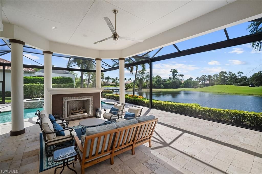 Fireplace, Glass Ceilings, Interior, Pool, Sun Room, Water