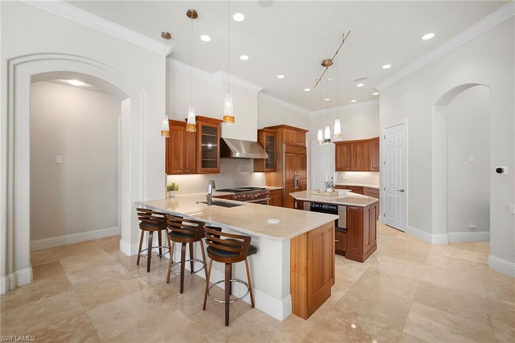 Interior, Kitchen, Pendant Lights, Recessed Lighting, Stainless Steel Appliances