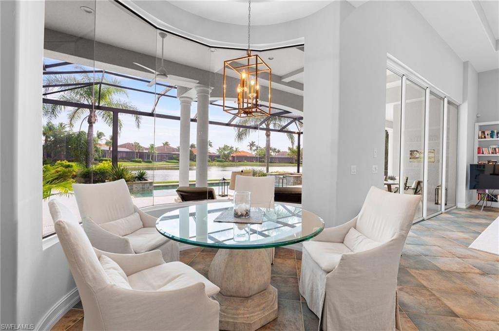 Dining room, Interior, Pendant Lights, Sun Room, Water
