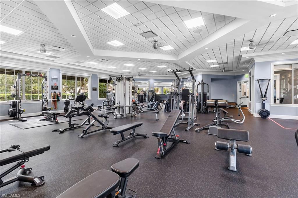 Fitness Equipment, Gym, Interior, Recessed Lighting