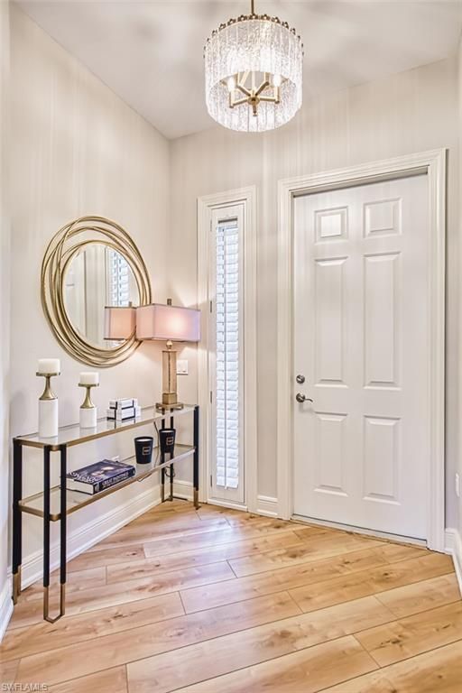 Chandelier, Interior, Wood Texture Flooring