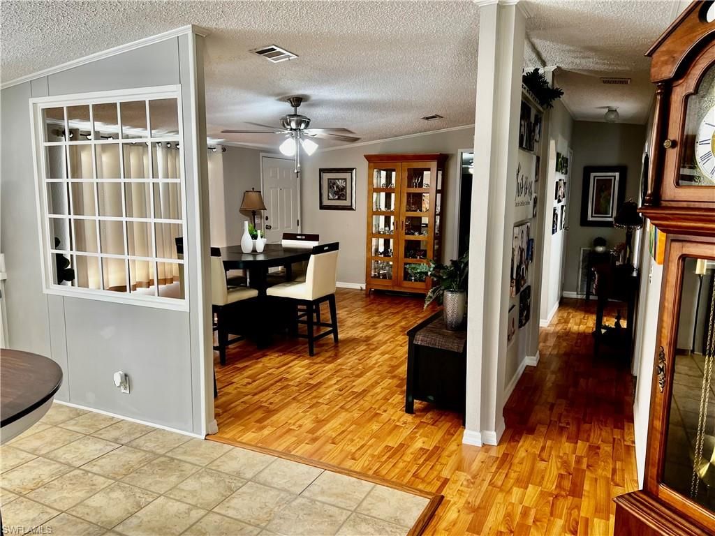Dining room, Fireplace, Interior, Wood Texture Flooring