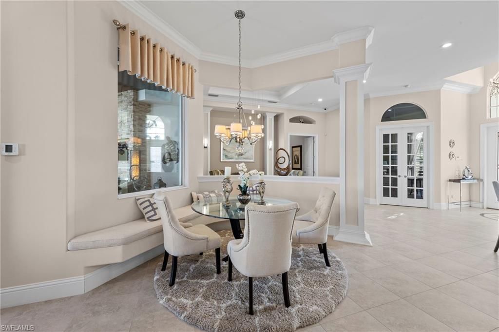 Chandelier, Dining room, Interior, Recessed Lighting