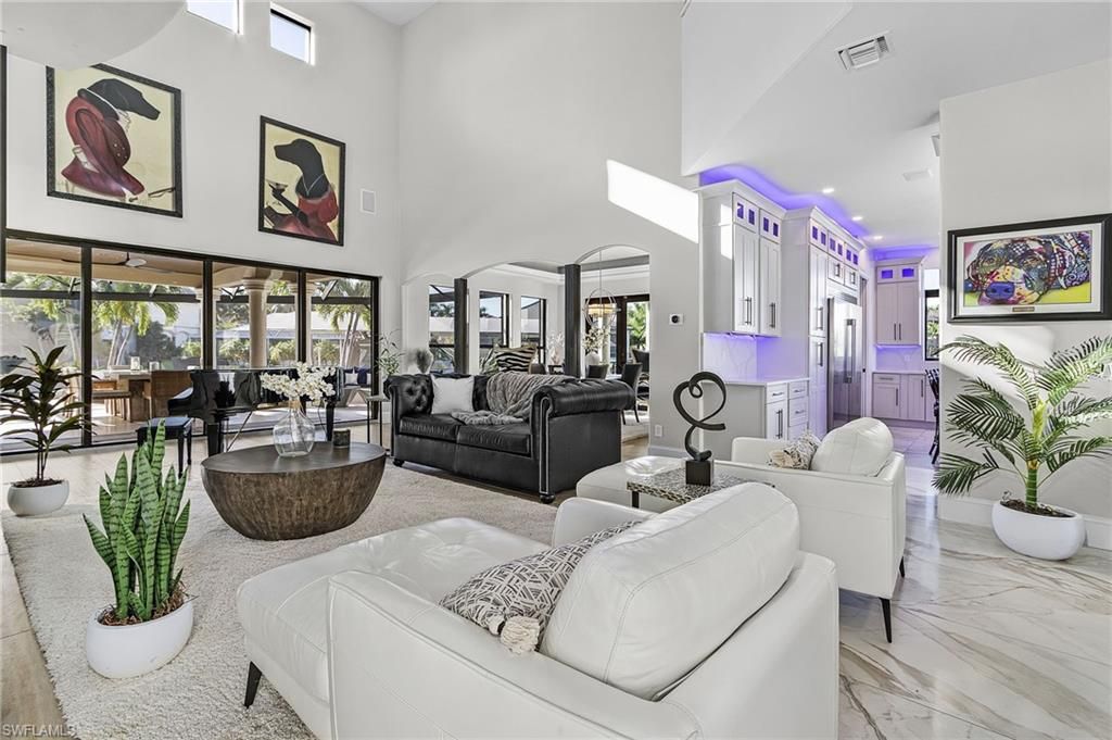 Interior, Living room, Marble, Recessed Lighting