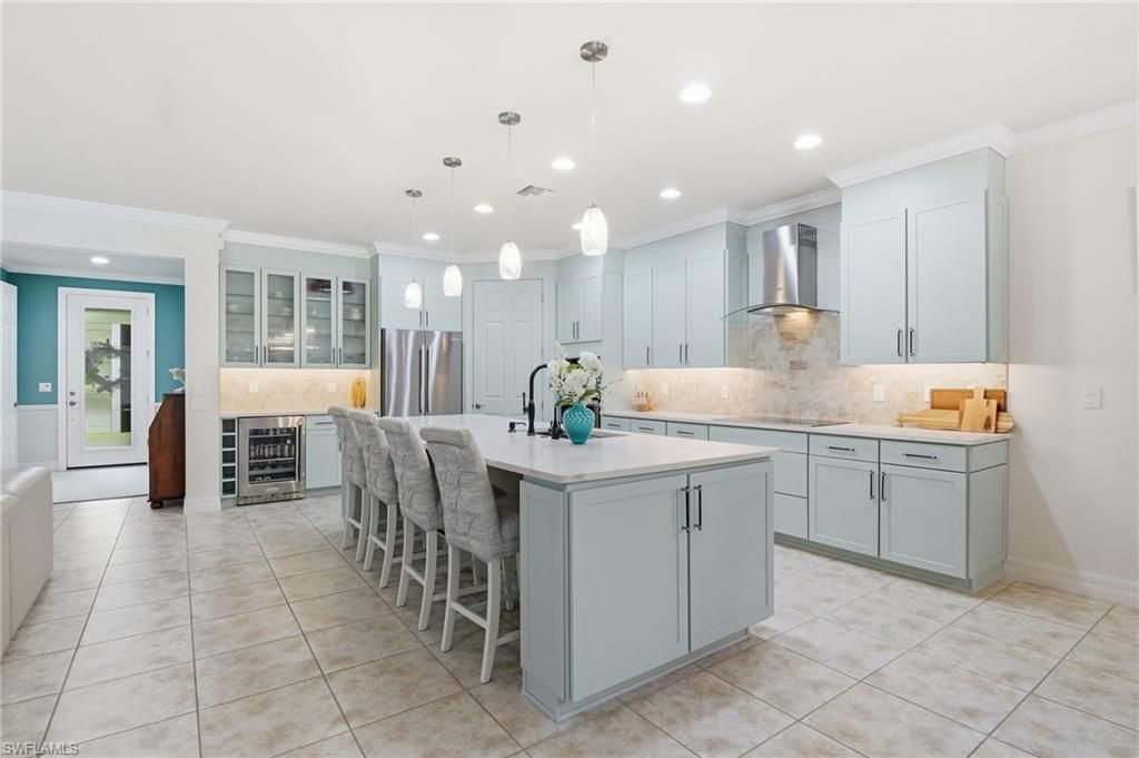 Interior, Kitchen, Pendant Lights, Recessed Lighting, Stainless Steel Appliances