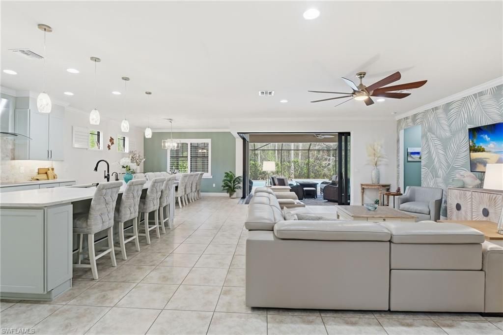 Interior, Kitchen, Living room, Pendant Lights, Recessed Lighting