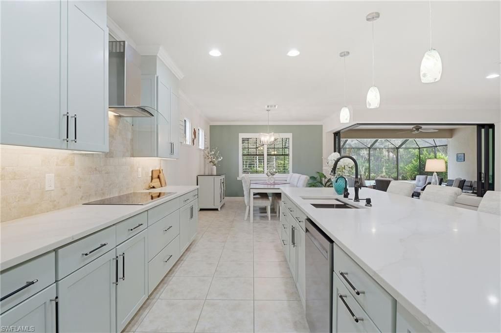 Dining room, Interior, Kitchen, Living room, Pendant Lights, Recessed Lighting