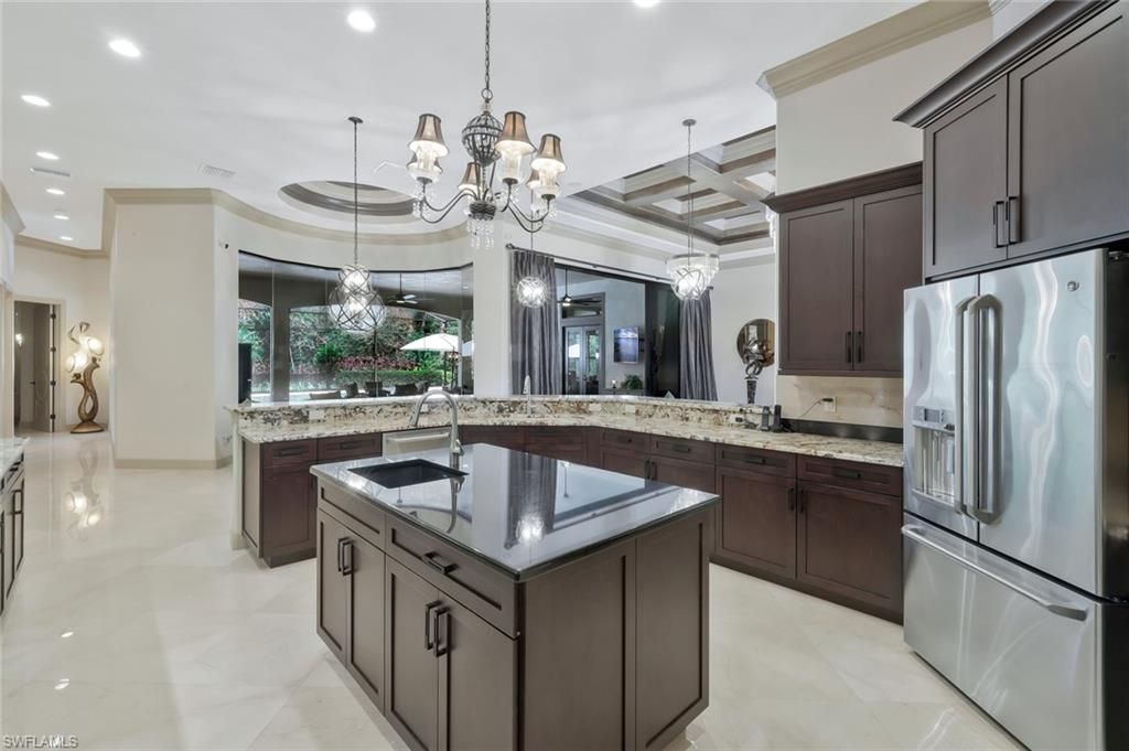 Chandelier, Interior, Kitchen, Pendant Lights, Recessed Lighting