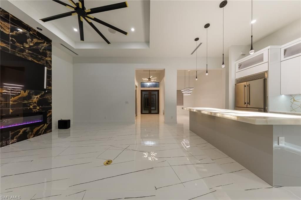 Interior, Marble, Pendant Lights, Recessed Lighting