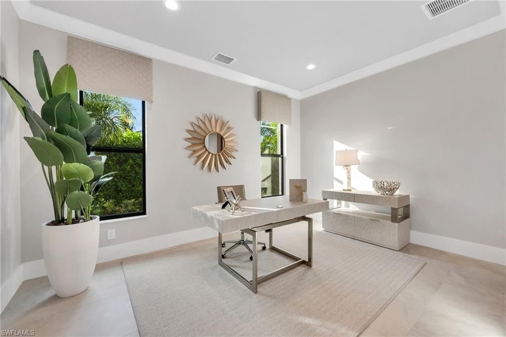 Home Office, Interior, Recessed Lighting