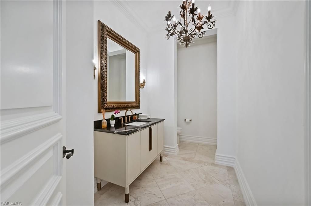 Bathroom, Chandelier, Interior