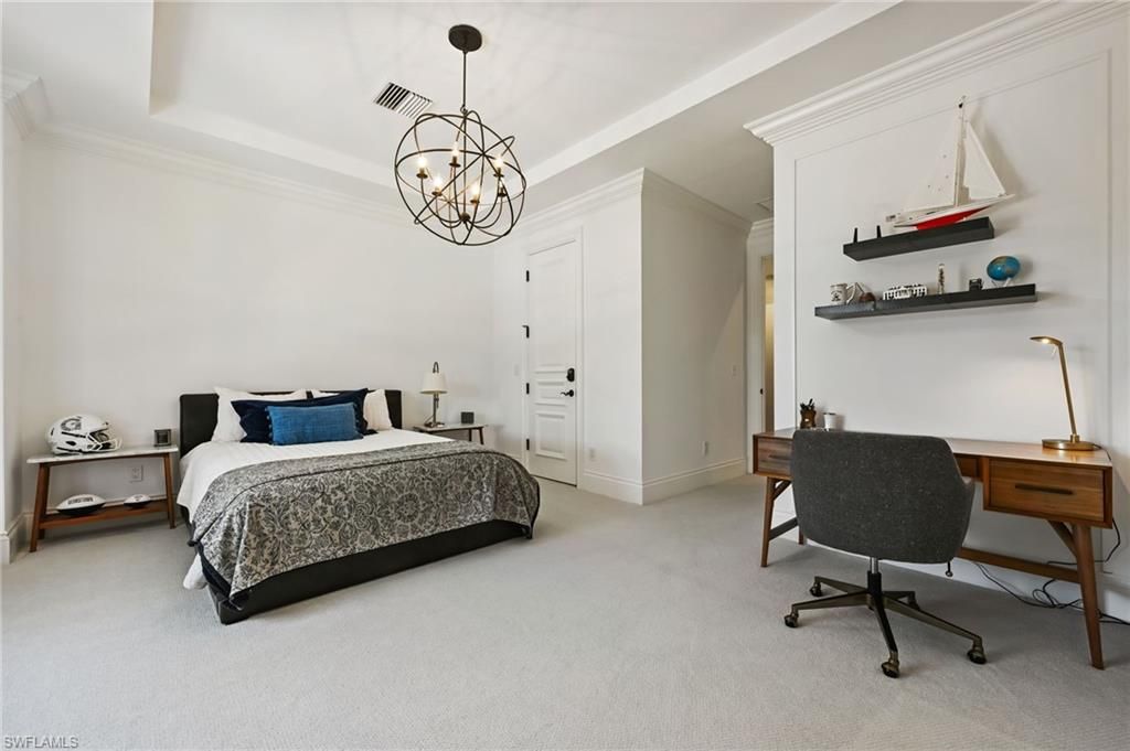 Bedroom, Chandelier, Home Office, Interior, Pendant Lights