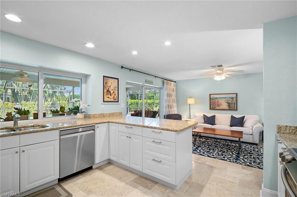 Interior, Kitchen, Living room, Recessed Lighting, Stainless Steel Appliances