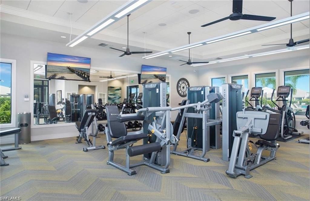Fitness Equipment, Gym, Interior, Recessed Lighting