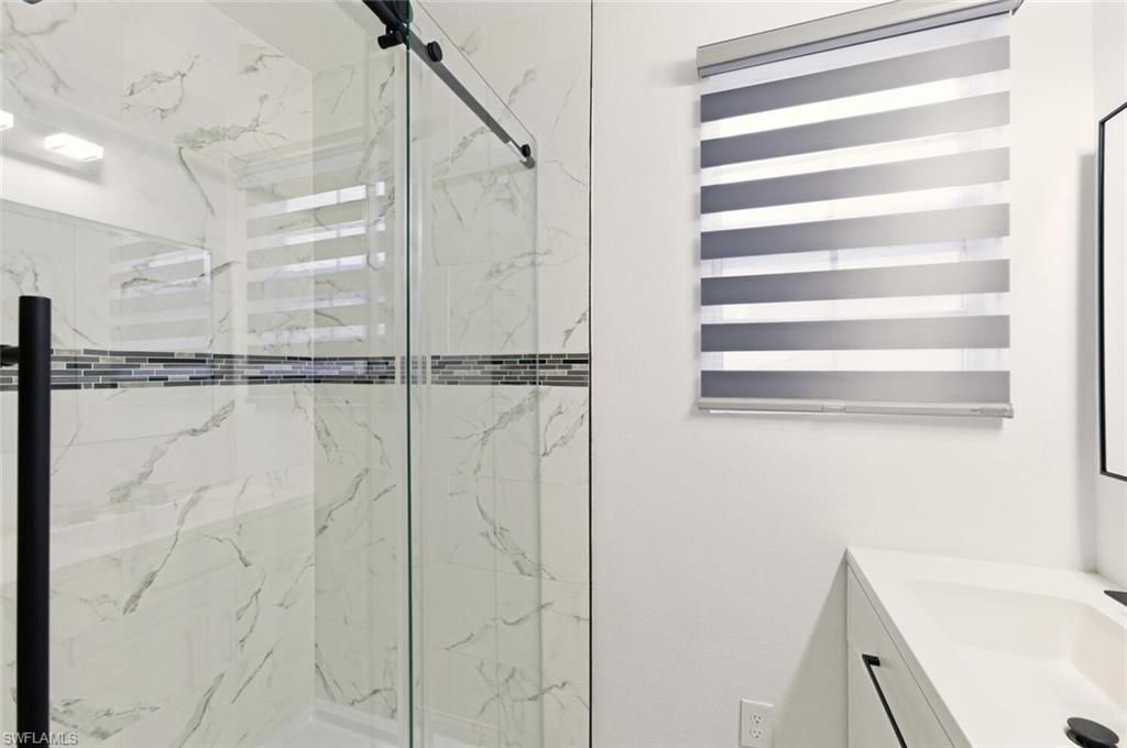 Bathroom, Glass Shower, Interior, Marble Walls