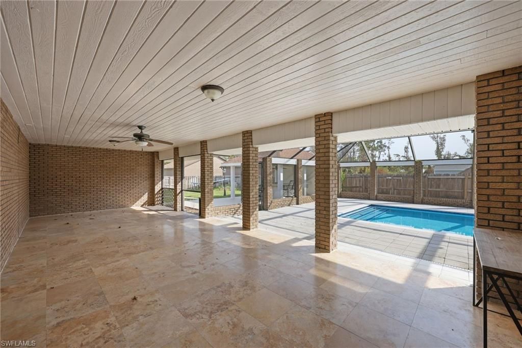Interior, Pool, Stone Walls, Sun Room