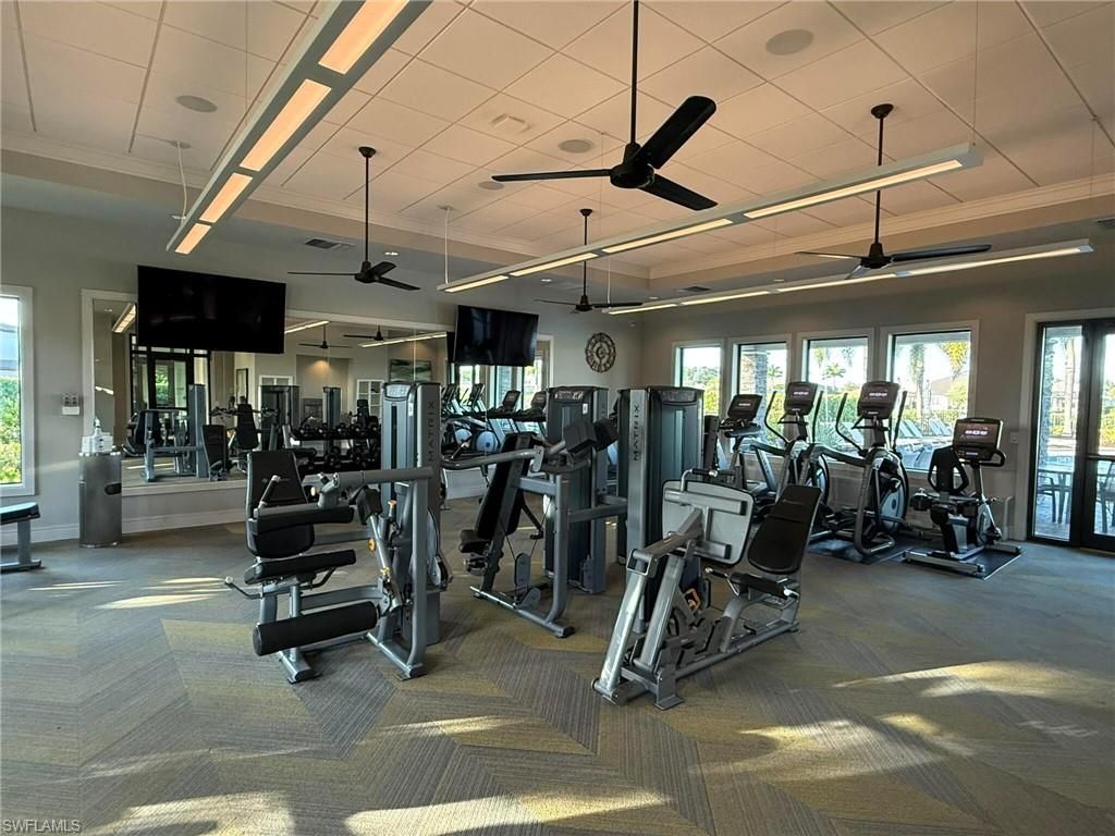 Fitness Equipment, Gym, Interior, Pendant Lights, Recessed Lighting