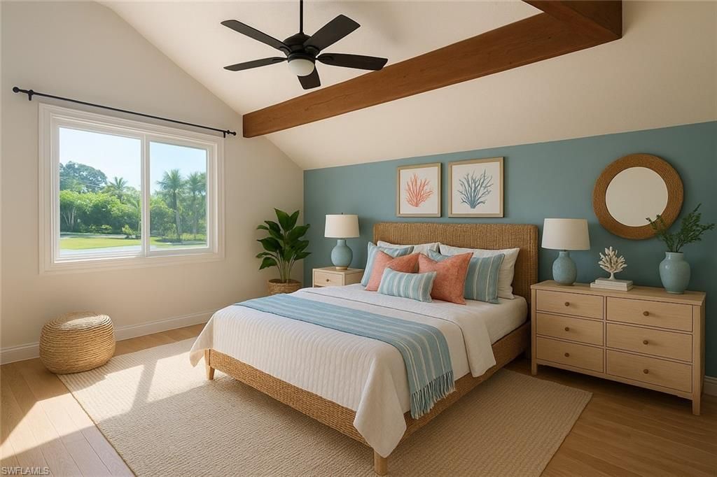 Bedroom, Interior, Wooden Beams, Wood Texture Flooring