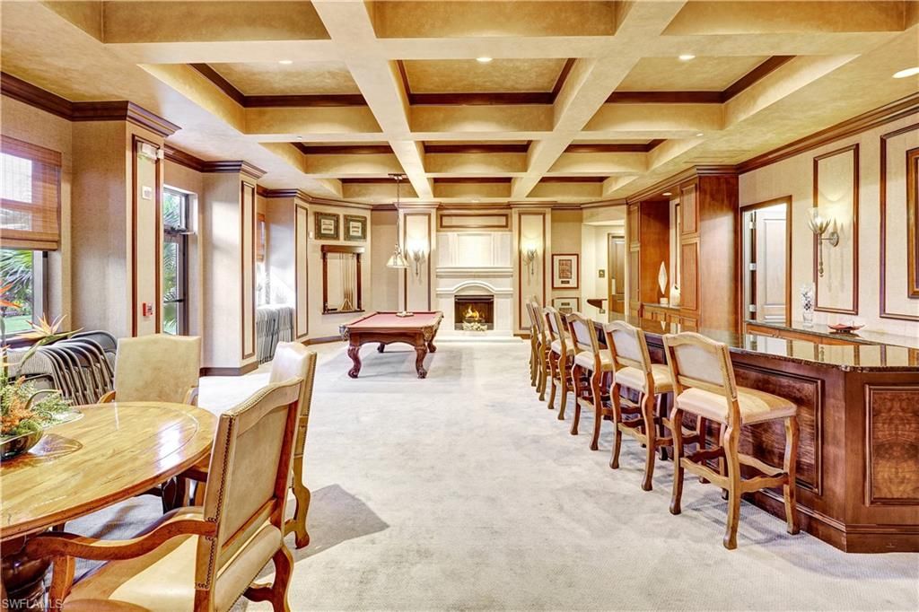 Billiard Table, Dining room, Fireplace, Game Room, Interior, Pendant Lights, Recessed Lighting