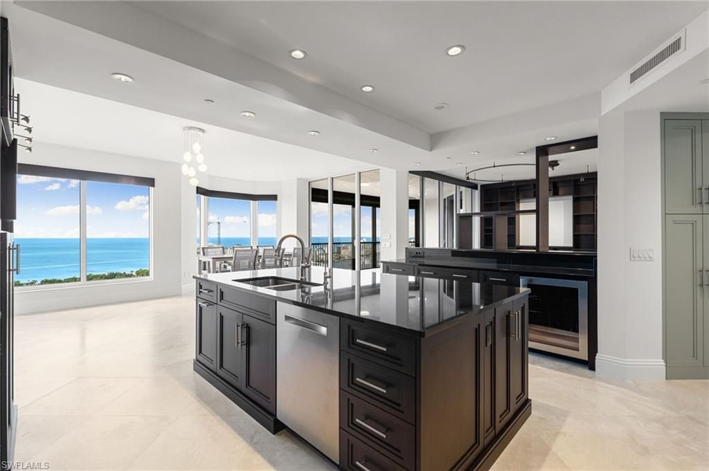 Interior, Kitchen, Pendant Lights, Recessed Lighting, Stainless Steel Appliances, Water