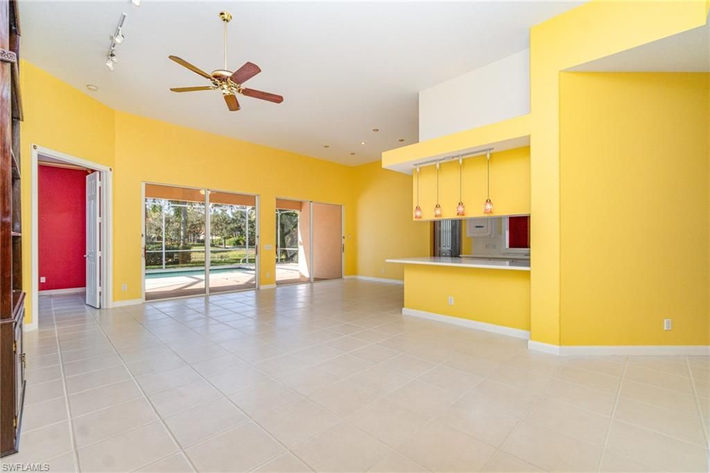 Empty room, Interior, Kitchen, Recessed Lighting