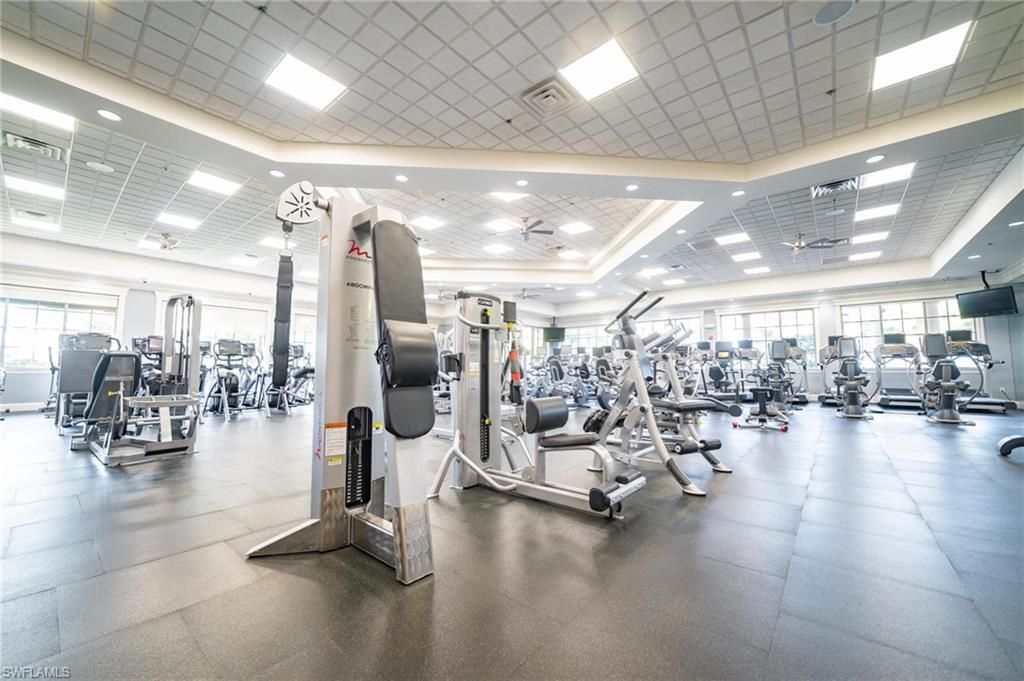 Fitness Equipment, Gym, Interior, Recessed Lighting