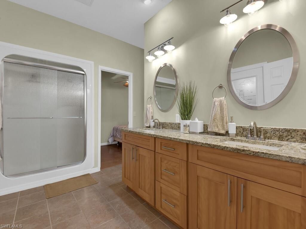 Bathroom, Dual Sink Vanities, Glass Shower, Interior