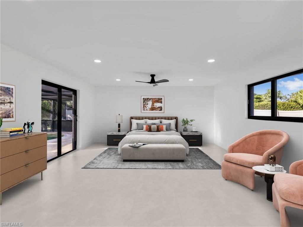 Bedroom, Interior, Recessed Lighting