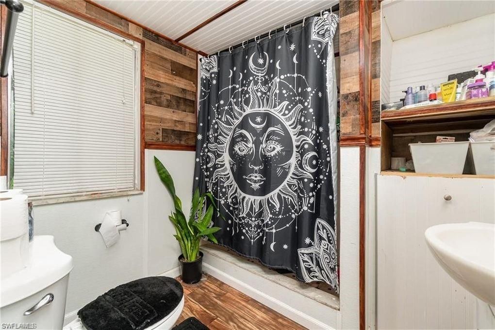 Bathroom, Interior, Wood Texture Flooring, Wooden Walls