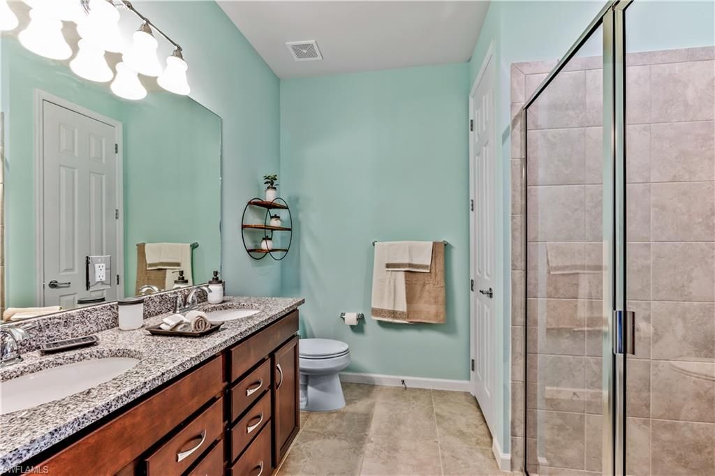 Bathroom, Dual Sink Vanities, Glass Shower, Interior
