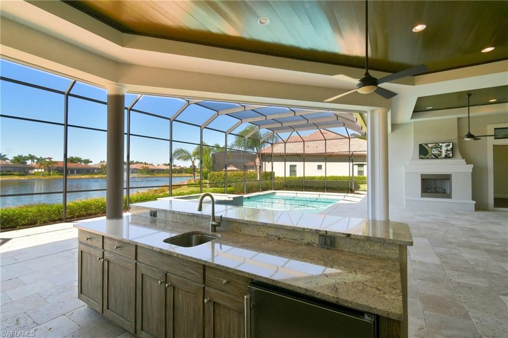 Glass Ceilings, Interior, Kitchen, Pool, Recessed Lighting, Sun Room, Water